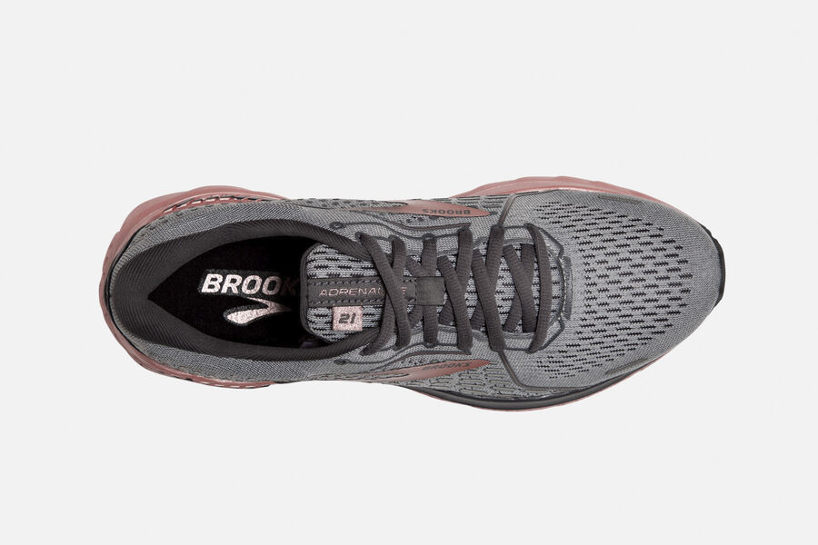 Brooks Adrenaline GTS 21 Road Running Shoes Womens Dark Grey/Pink 632910-YDJ